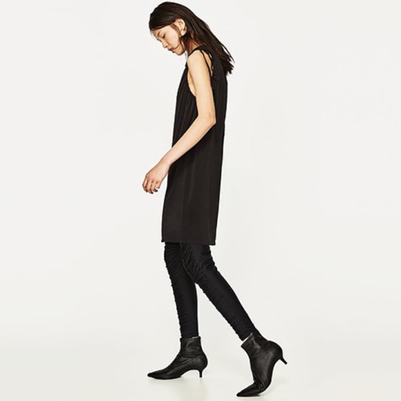 ZARA TRAFALUC ONE SLEEVE ASYMMETRIC DRESS - Picture 5 of 8